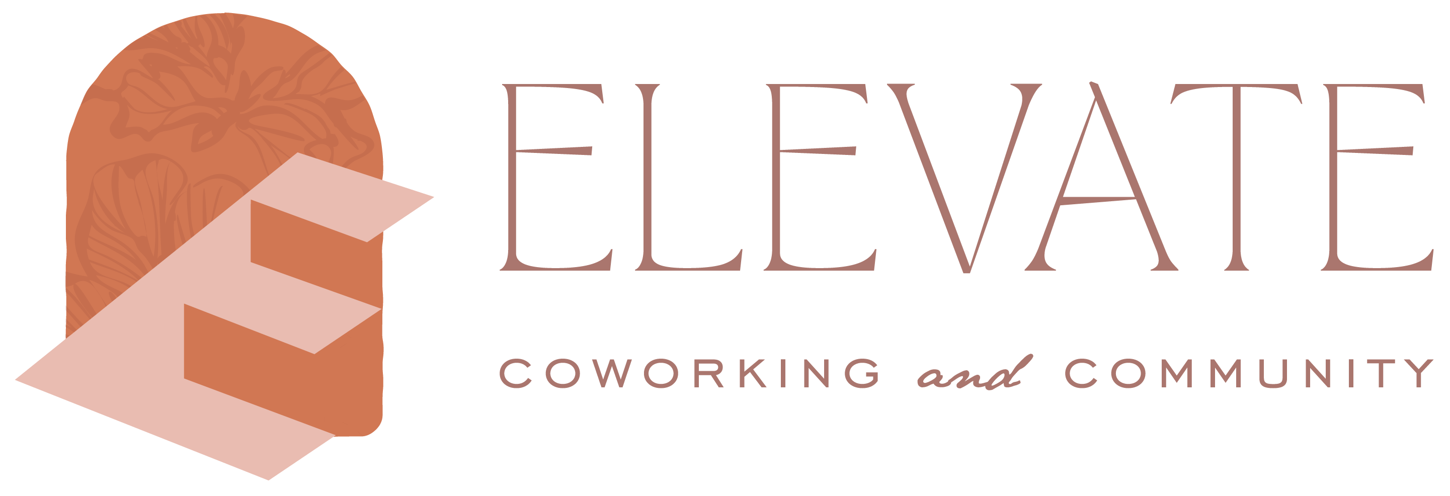Elevate Coworking and Community logo (orange)